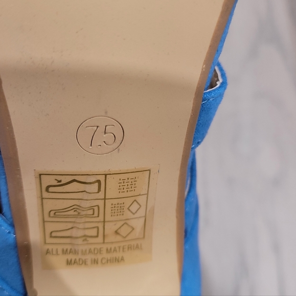 YOKI Teal Suede High Heels Sandals - Picture 6 of 6